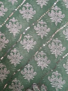 Caribbean Green Chiffon Saree