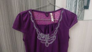 Designer Honey Women Purple Top For Party Wear
