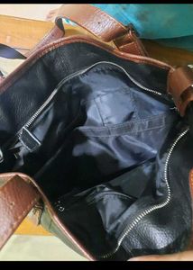 Leather Tote Handbag And Shoulder Beg