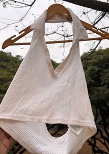 White Halter Top