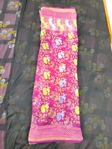 Beautiful Magenta Colour Saree