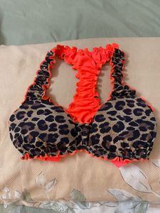 Leopard Print Bikini Top
