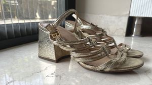 Bershka Imported Gold Heels