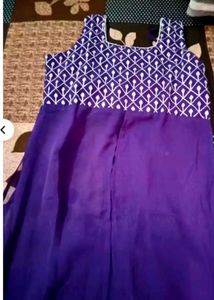 Purple Printed Kurta