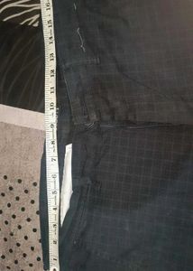 Dark Blue Patterned Trousers