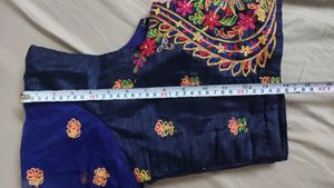 Chiffon Saree, Like New, Long Sleeve Blouse