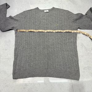 Lacoste Grey Cable Knit Sweater
