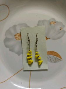 🆕 Aesthetic Yellow Dangle Earrings