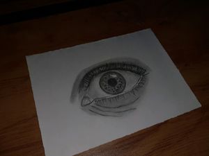 2 Eyes Drawing With Pencil