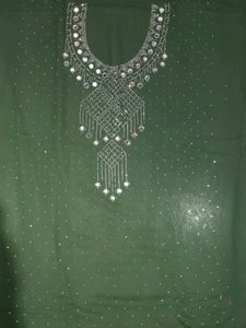 Green Embellished Suit Set