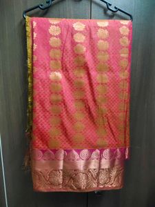 price Drop🧡💖Dual Shade Semi Silk Saree