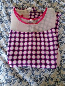 Purple And Pink sleevless Kurta