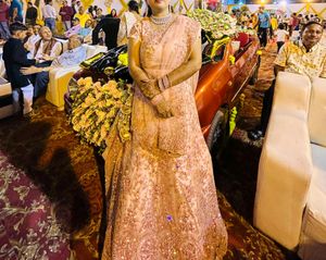 Peach Colour Lahenga
