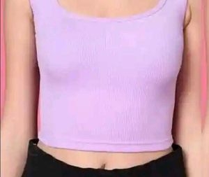 A Levender Colour Tank Top But Without Pad