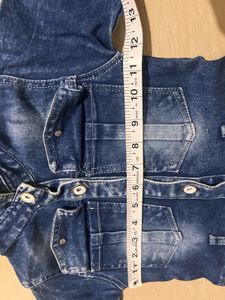 Denim Dress with Lace