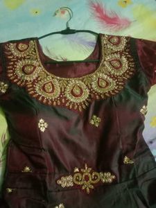 Elegant Brown Ethnic Gown