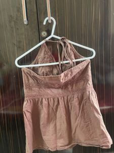 H&amp;M Brown Halter Top