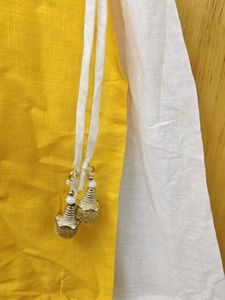 Yellow Embroidered Kurti