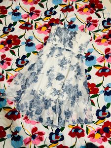 New Floral Print Knee Length Dress