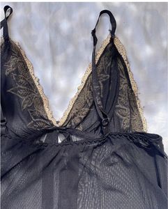 Black And Gold Babydoll Slip Dress