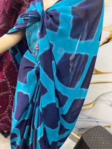 PUNAM SAREE WITH PRINTED BLOUSE
