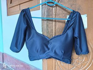 Navy Blue Wedding Wear Blouse