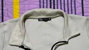 Zara Dupe Beige Polo Crop Top