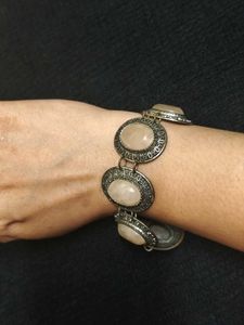 Antique Rose Quartz Bracelet