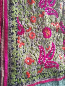 Chikankari Heavy Work Long Dress With Pant Dupatta
