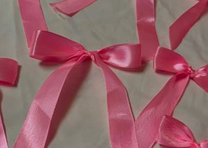Pink Bow Ribbon 🎀 10 peices