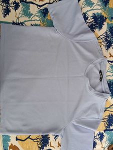 Light Blue Ribbed Crop Top