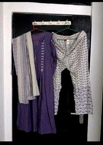 Purple Kurta Set