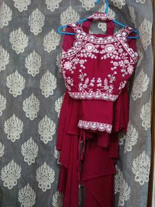Crop Top Sharara Set