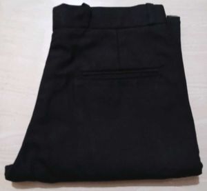 Men Regular Fit Cotton Black Pant