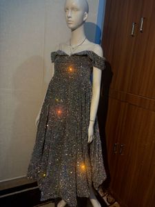 Stunning Off-Shoulder Sequin Gown