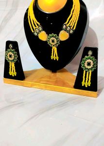 Yellow Pearl NECKLACE For Haldi