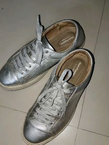 Silver Metallic Sneakers