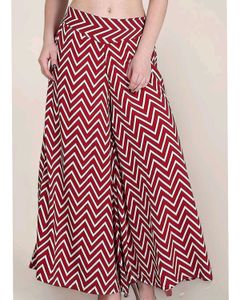 Maroon & White Chevron Palazzo