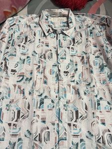 Ozlo Men's Abstract Geometric Button-Up Shirt