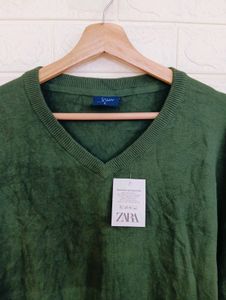 Mens Wool Green Sweater