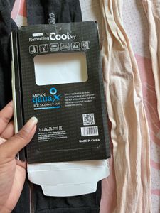 Combo Of 2 (black+beige) Arm Sleeves For Summer