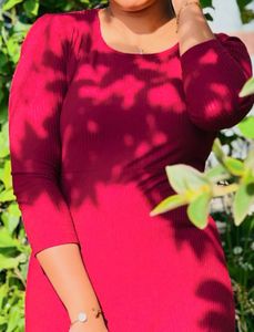 Maroon Midi Dress