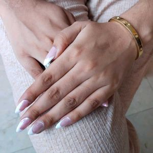 French Tip Almond Nails