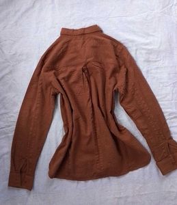 ⊹₊ ⋆ 🤎 Brown Cotton Shirt  ⋆ ₊⊹