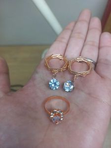 Rose Gold Combo: Earrings &amp; A Ring