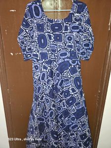 Blue Patterned Dress fits 34-36