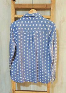 Grey Printed Cotton Shirt Size-34-36