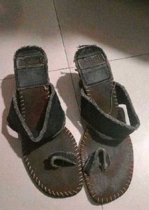 Used Denim Heels