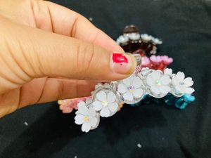 Flower Hair Claw Clip Set