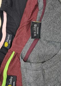 Smiley ☺️ Beautiful Daily Wear T Shirts(Pack Of 3)